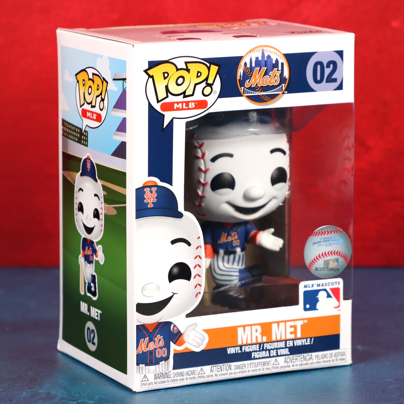 Funko Pop Vinyl MLB 02 New York Mets Mr. Met Mascot Box Issue 2019 W/ Protector