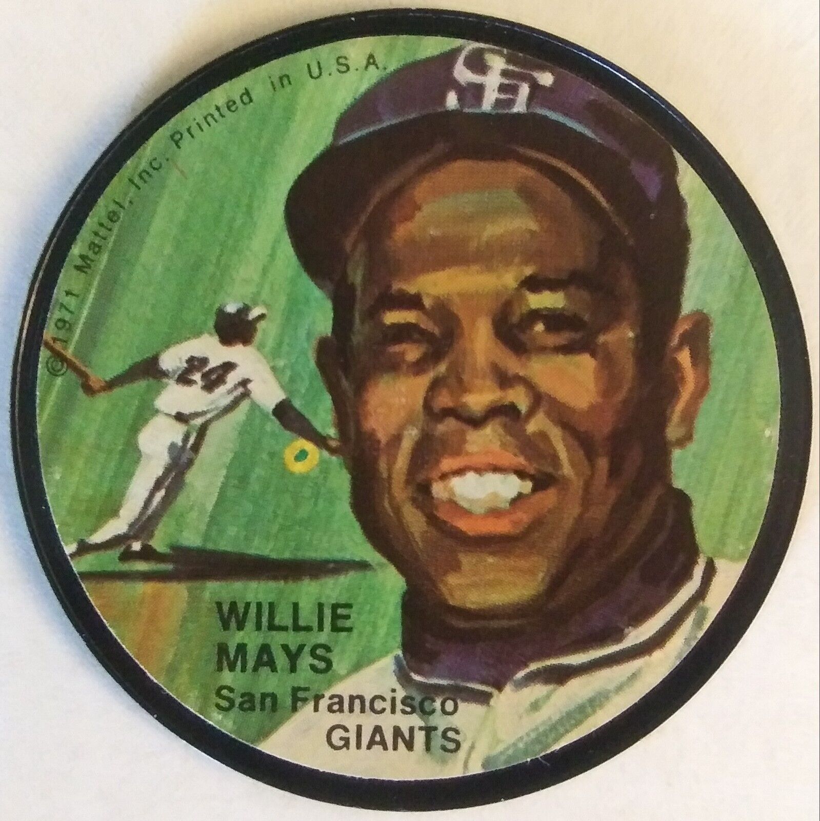 1971 Mattel Instant Replay WILLIE MAYS Single-Sided Record - Light Play Wear