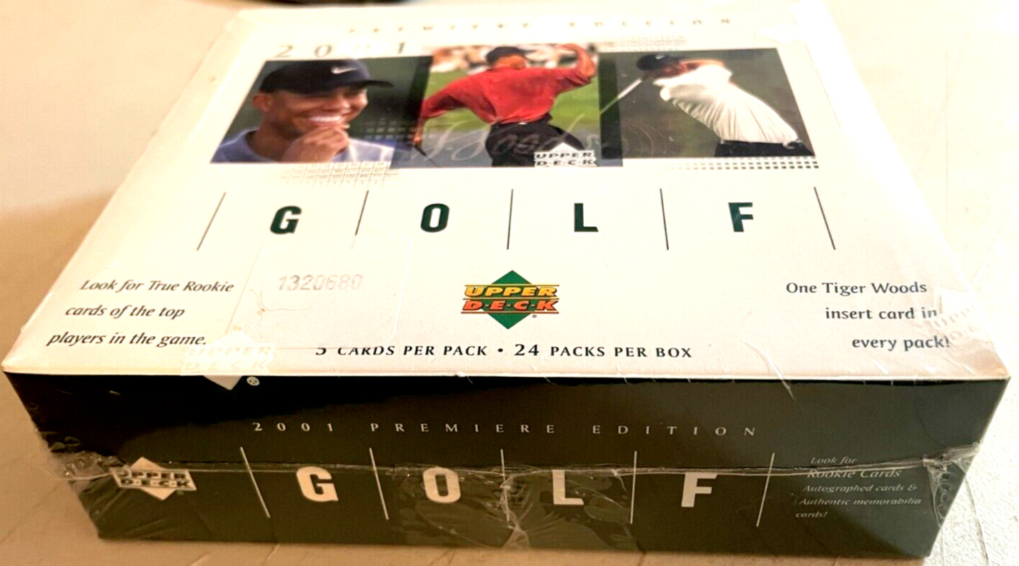 2001 UD UPPER DECK PREMIERE EDITION GOLF BRAND NEW SEALED HOBBY BOX Tiger Woods