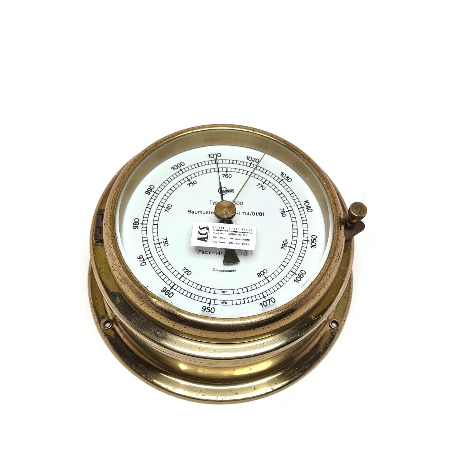 Barigo Precision Compensated Barometer Type 1500. Made in Germany