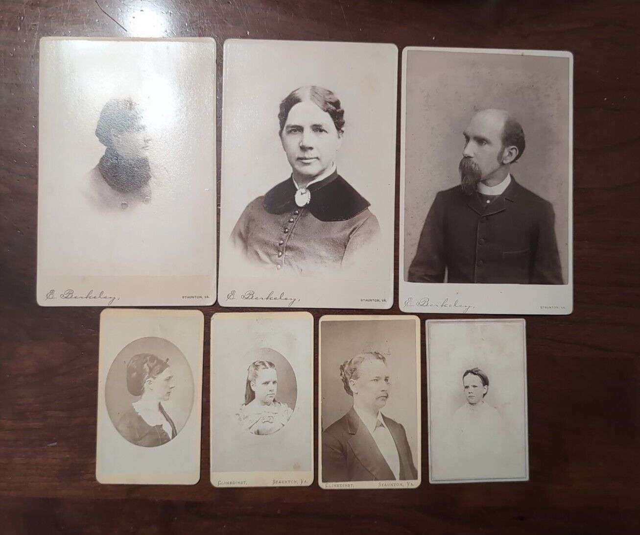 Staunton Virginia Antique Photographs CDV Carte de Visite & Cabinet Card