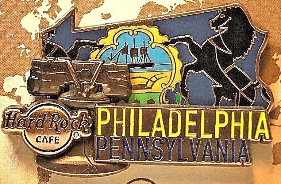 Hard Rock Cafe Philadelphia Pin World Map Series 3D 2017 HRC PA LE New # 95451