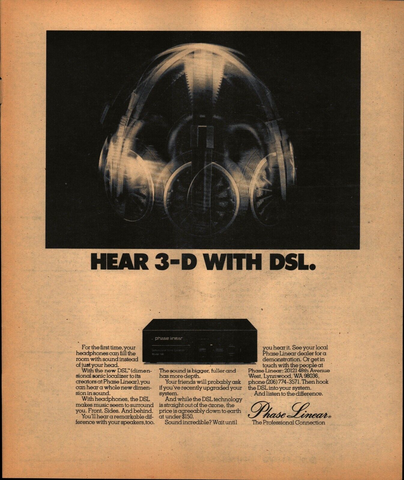 1981 Print Ad Phase Linear 3D DSL/Recording Workshop