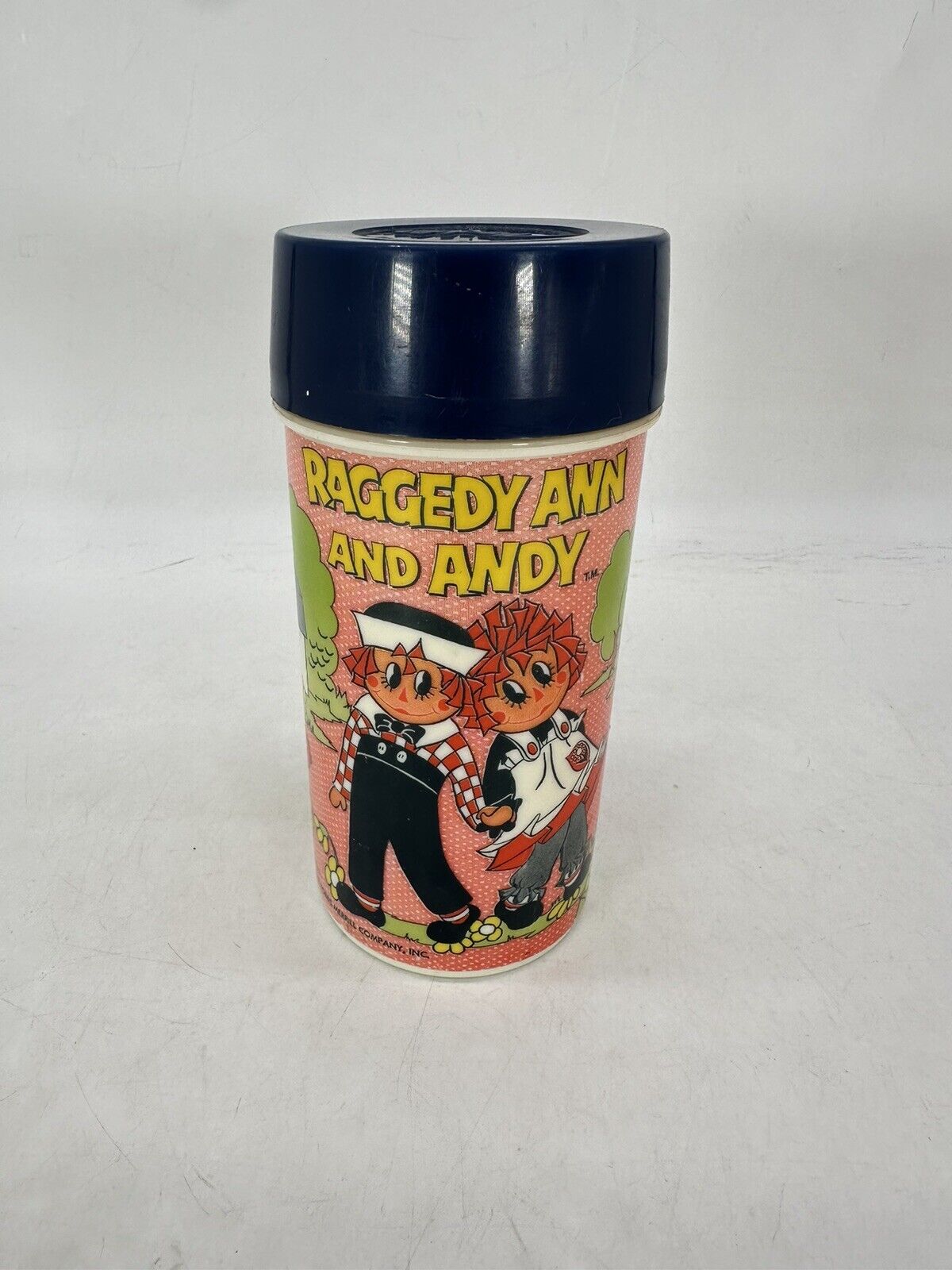 Vintage Raggedy Ann and Andy Thermos Bottle 1973 Aladdin