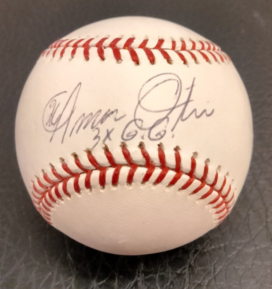Amos Otis Autographed Rawlings Major League Bud Selig Baseball With Inscription