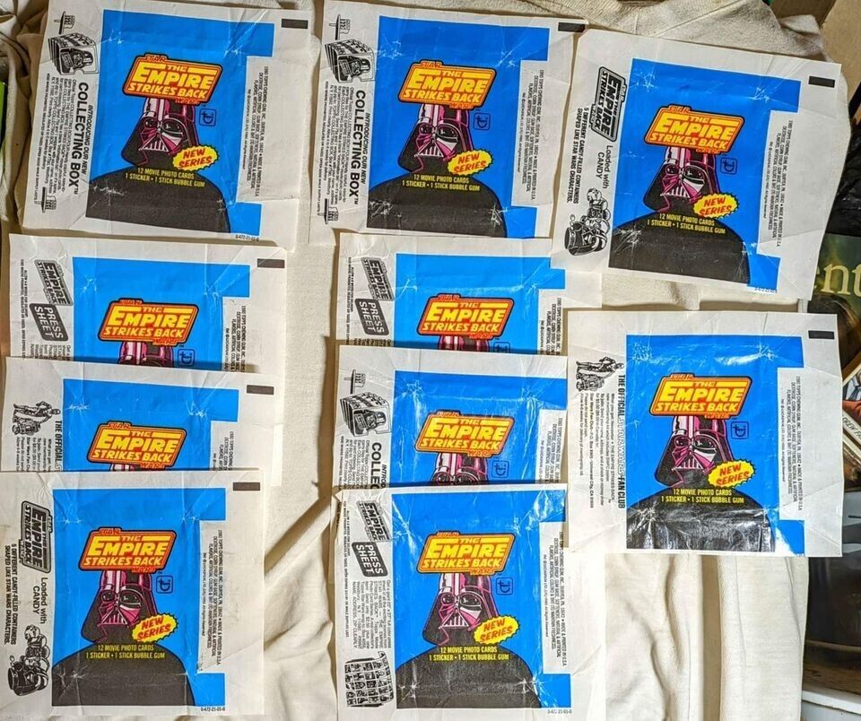 Lot of 10 vintage 1980 Topps Star Wars Empire Strikes Back empty wax Wrapper