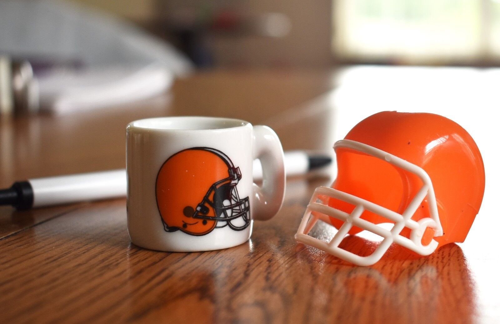 Cleveland Browns mini helmet, ceramic coffee mug ~ Baker Mayfield Odell Beckham