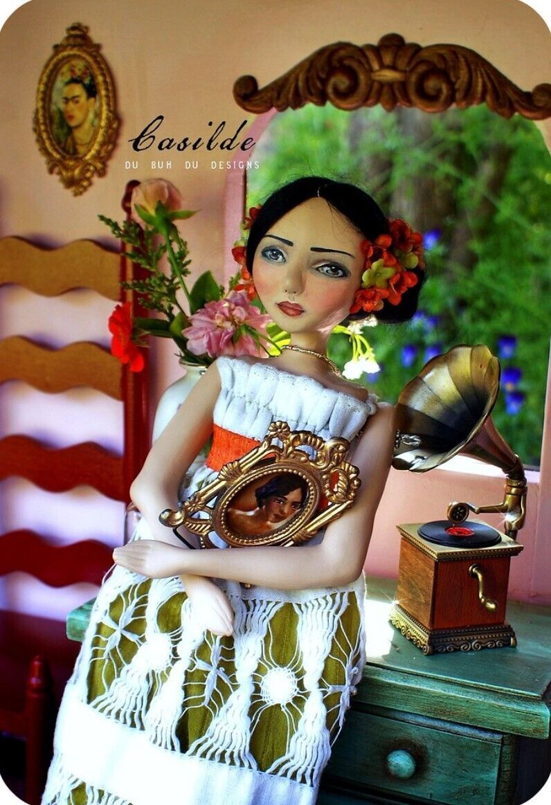 Du Buh Du Designs  Art Doll-Casilde and her Golden Lantern, OOAK 2009