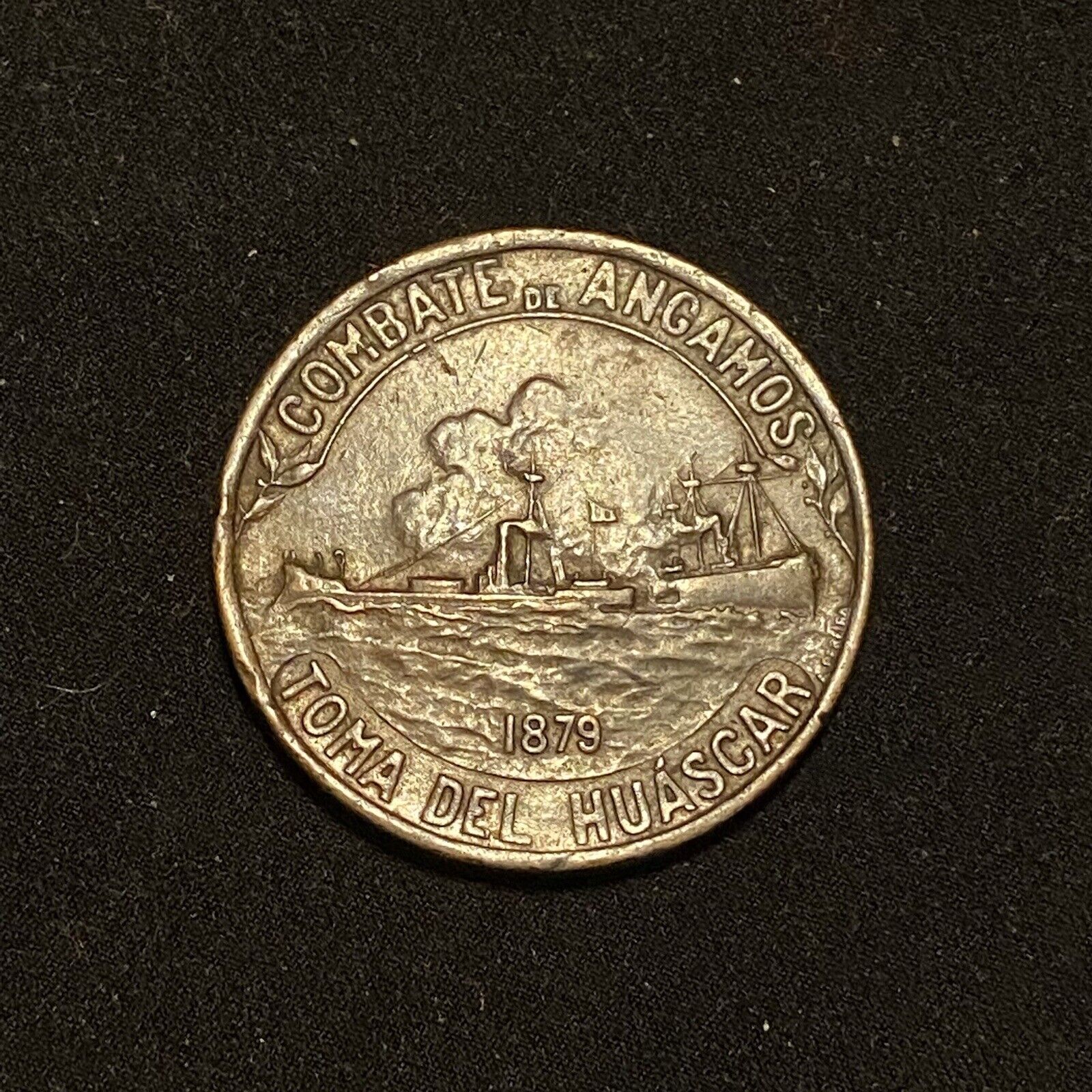 Original 1924 Chilean Medal Navy Battle of Angamos 1879 War of the Pacific