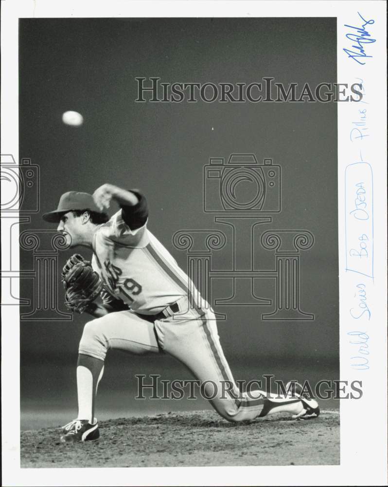 1986 Press Photo New York Mets Pitcher Bob Ojeda in World Series - afa63357