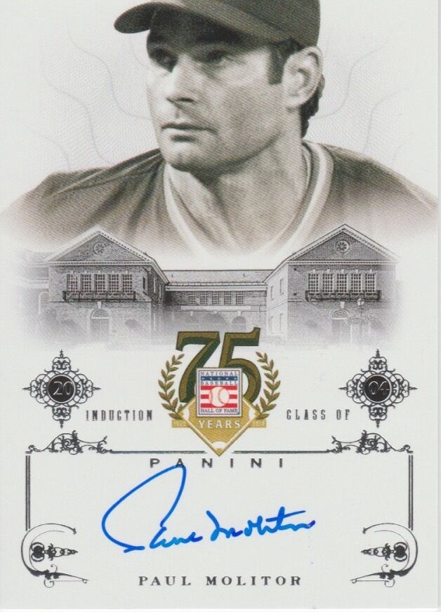 Paul Molitor 2014 Panini National Baseball Hall of Fame auto autograph card 89