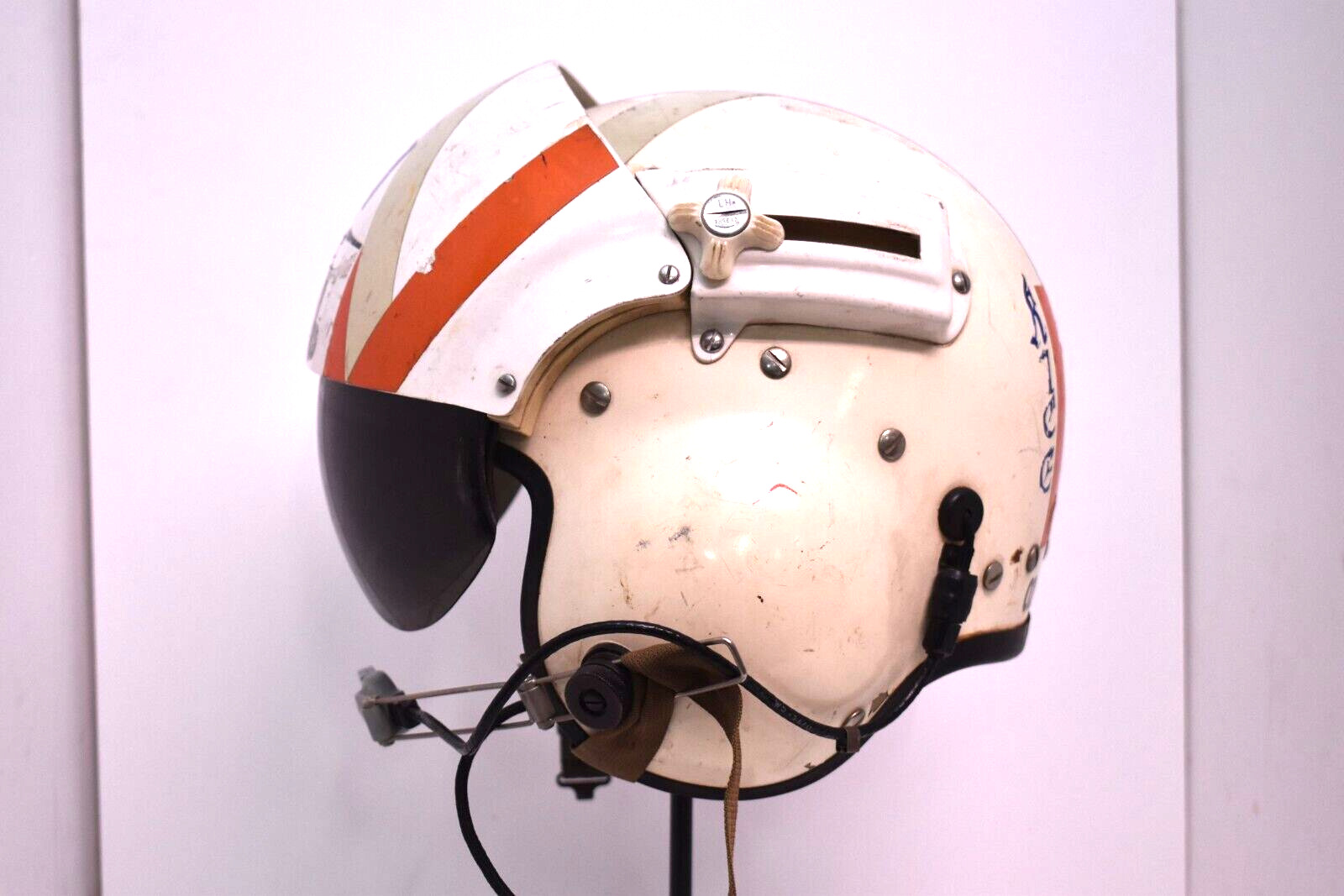 Vintage US Coast Guard Gentex SPH-3 Regular Helicopter Pilot Helmet - Dual Visor