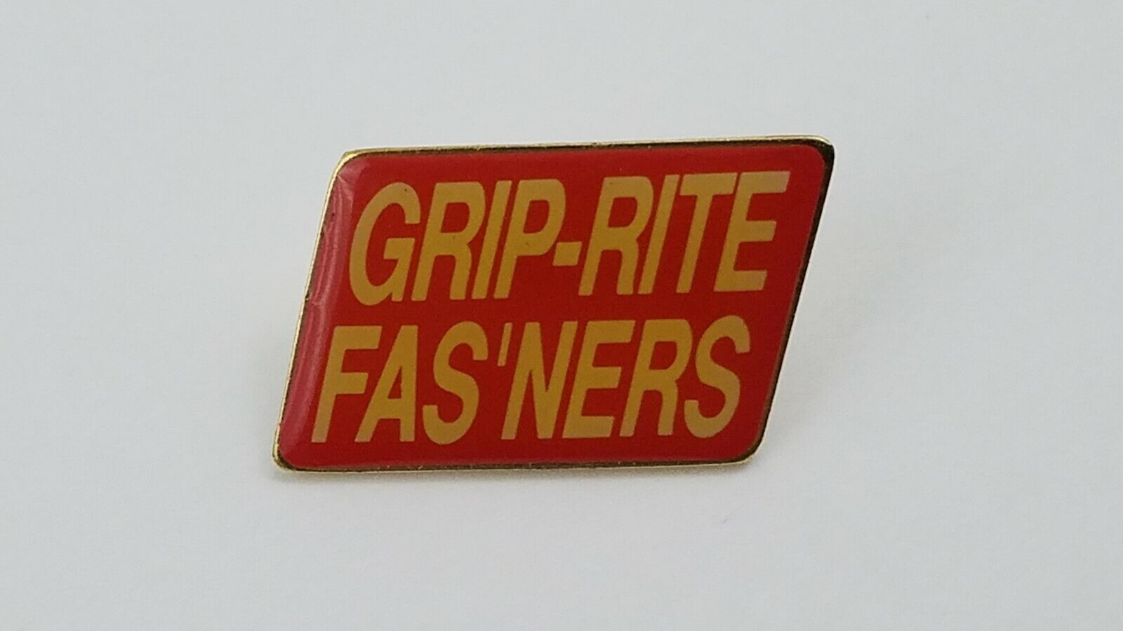 Vintage GRIP-RITE Fas\'ners Advertising Lapel Hat Pin  F9