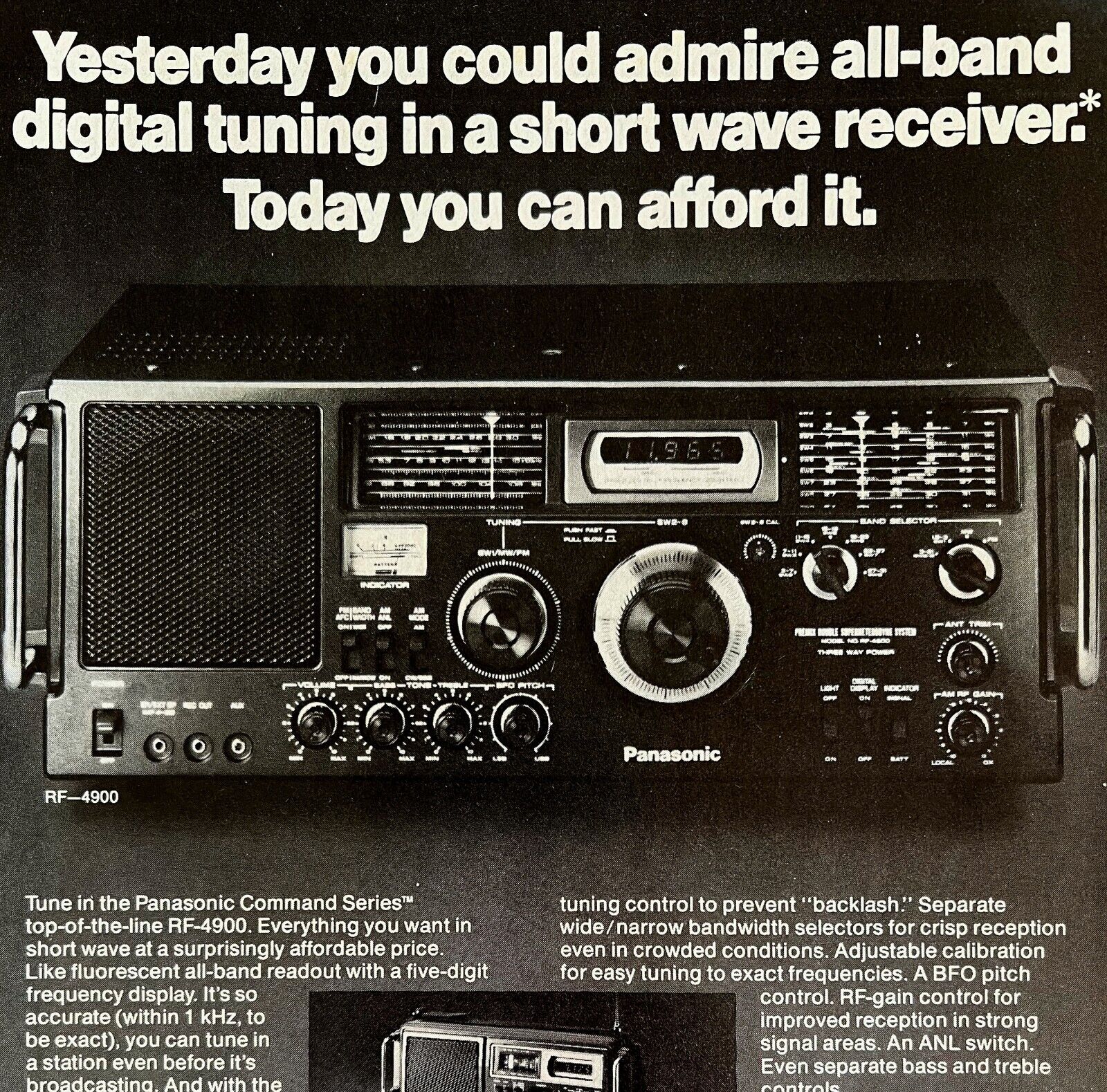 Panasonic Command Series RF-4900 1979 Advertisement Vintage Technology DWKK8