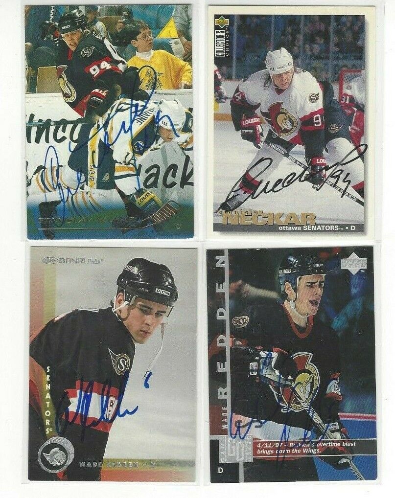  1997-98 Upper Deck #118 Wade Redden Signed Hockey Card Ottawa Senators
