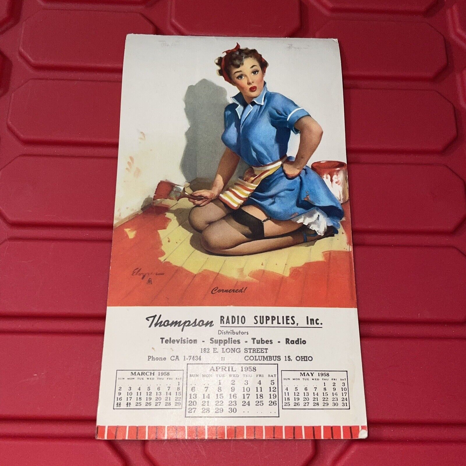 Thompson Radio Supplies Inc Pin Up Calendar Note Pad Pre Owned Used Vintage 1958