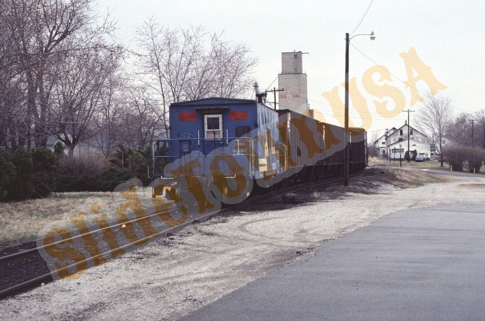 Vtg 1981 Train Slide 18104 CR Conrail Caboose X1T058