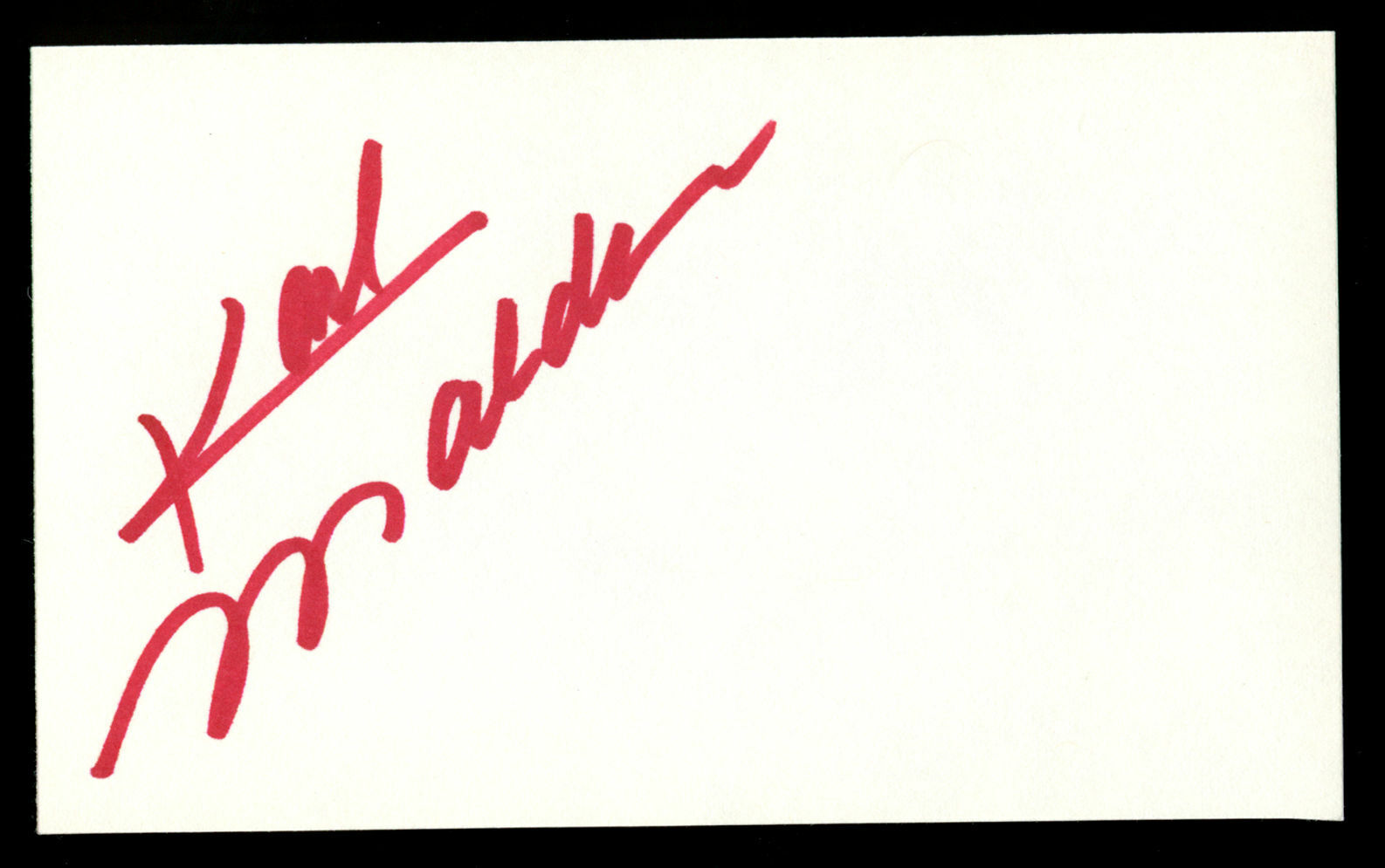 Karl Malden (d2009) signed autograph 3x5 card A Streetcar Named Desire R351