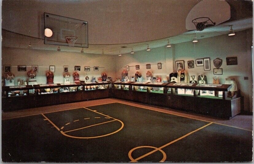 1970 BASKETBALL HALL OF FAME Massachusetts Postcard \