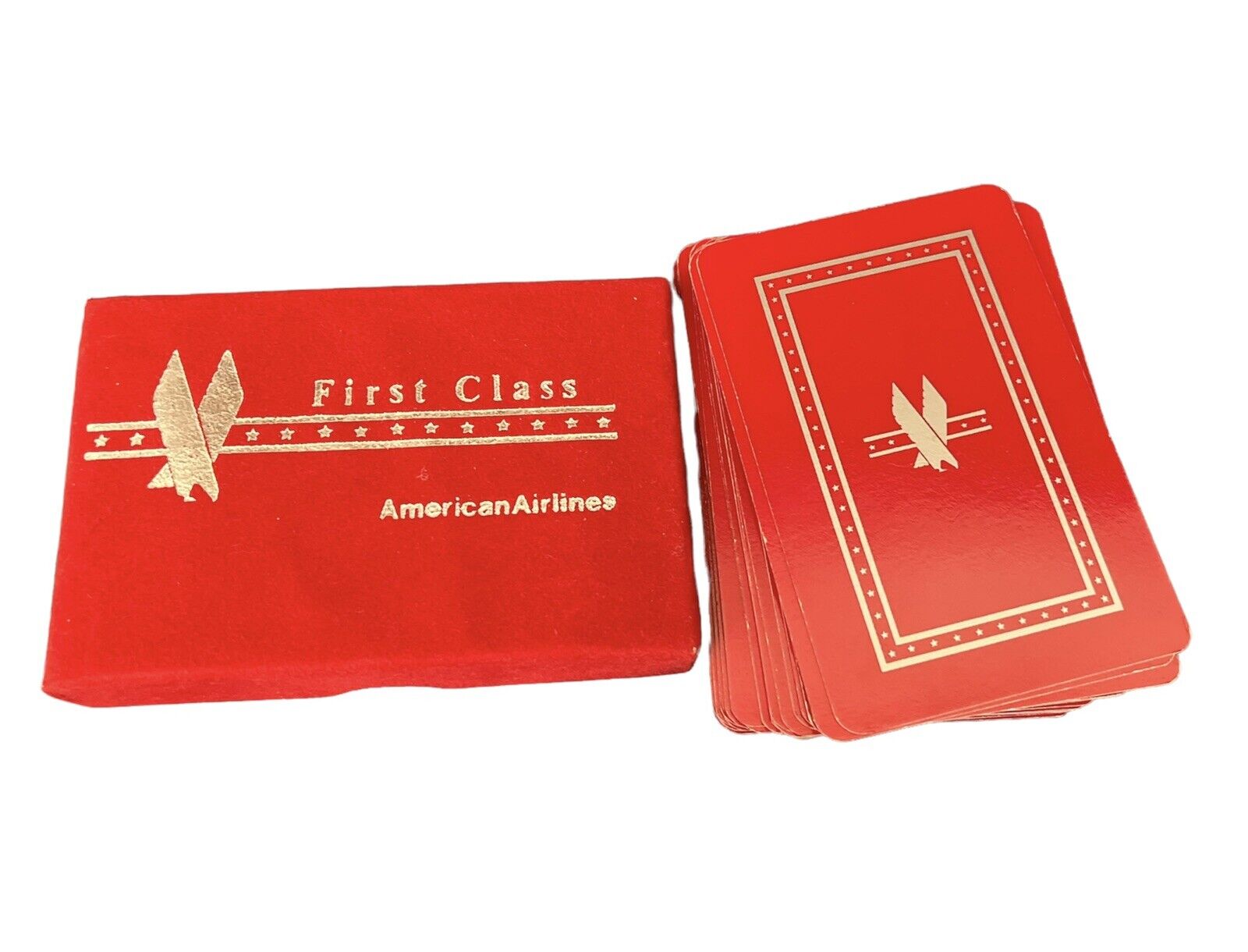 Unplayed deck of American Airlines First Class boxed deck of cards complete 