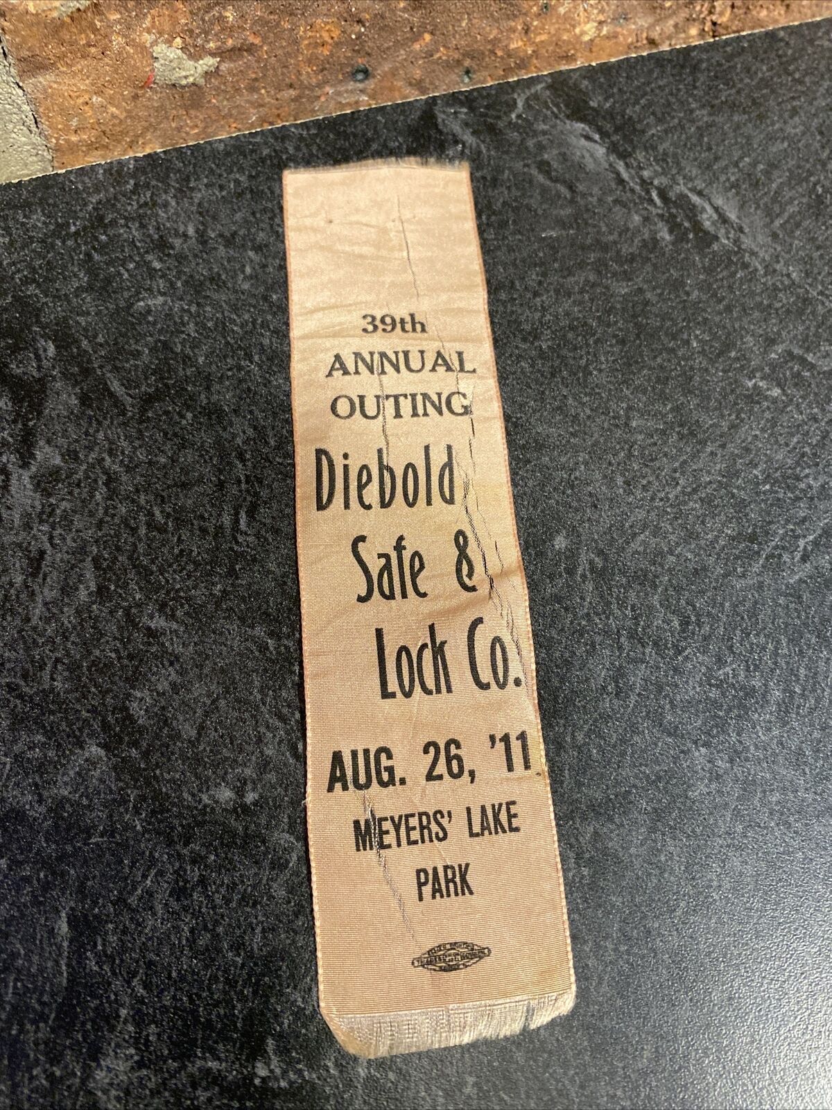 RARE Antique Diebold Safe & Lock Company Bookmark?/Award?- 1911 See Pics