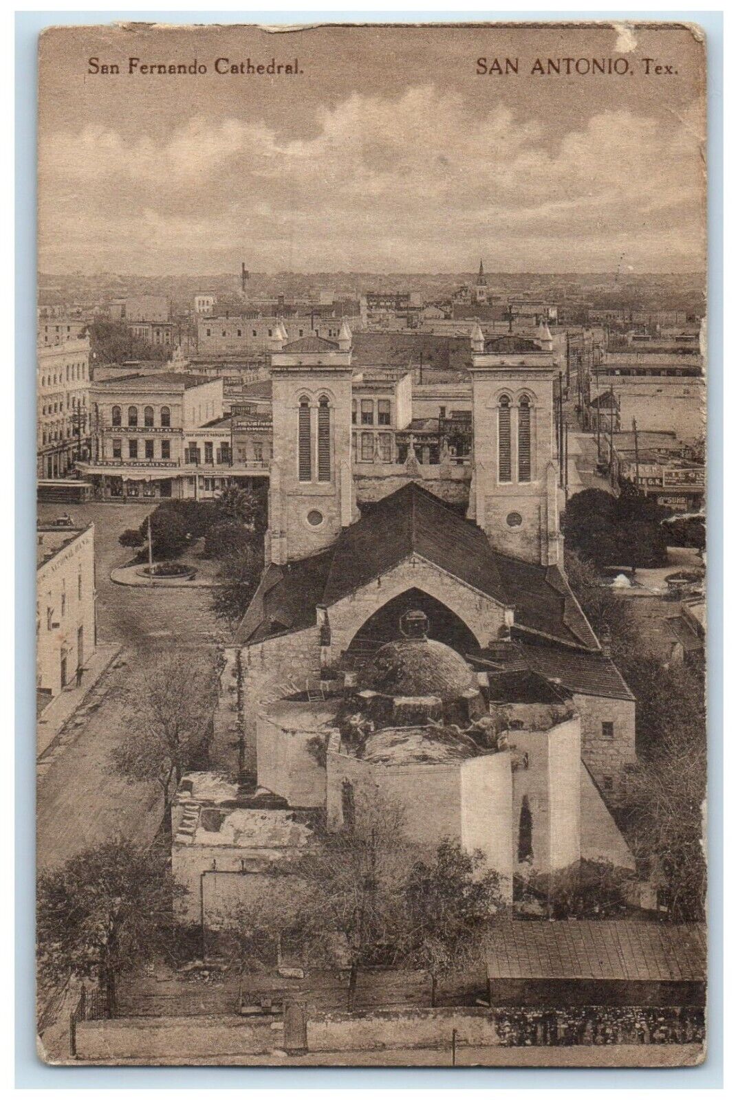 1910 San Fernando Cathedral Church Chapel San Antonio Texas TX Vintage Postcard