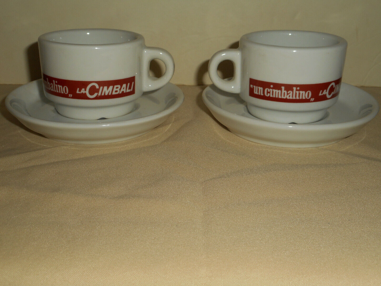 La Cimbali Demitasse Espresso Cup & Saucer Set Restaurant Ware IPA ITALY Nos