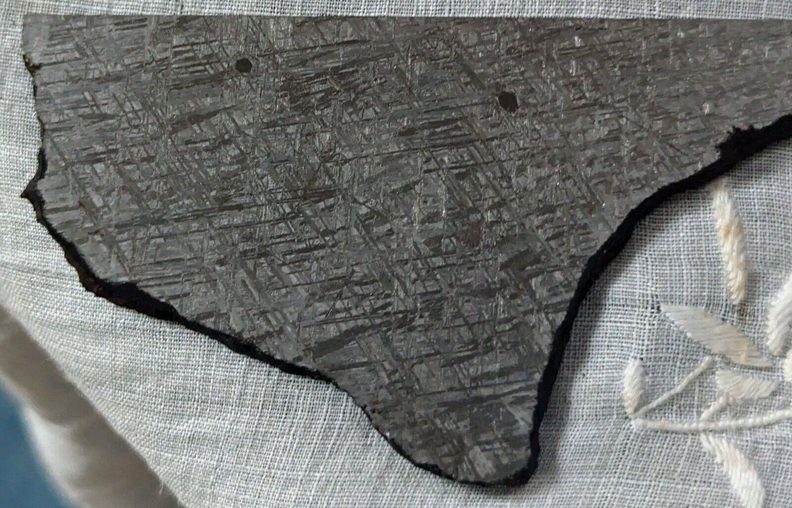 80g  GM ETCHED Turgot  Iron Nickle Meteorite Slice MUSEUM  GRADE Turkey