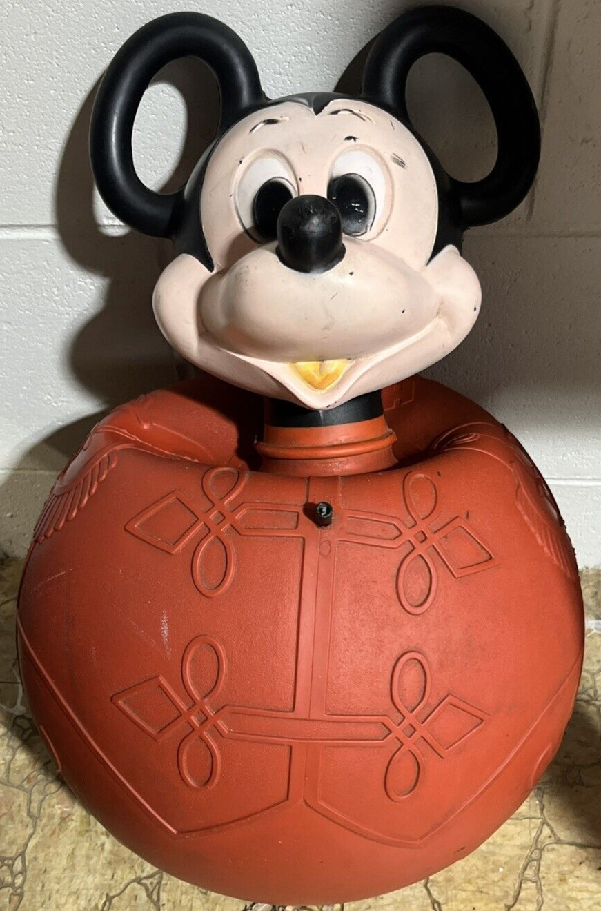 Hoppity Hop Mickey Mouse Bounce Toy 1970 Vintage Walt Disney Very Good Condition