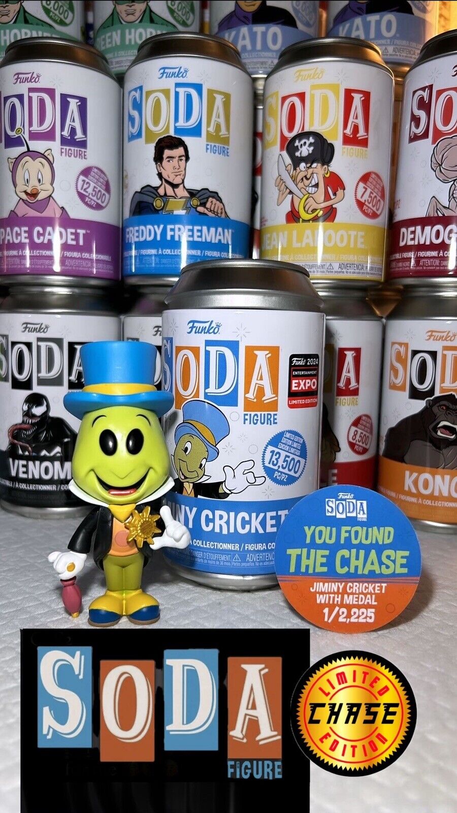 Funko Soda Jiminy Cricket Chase Piece 1/2225 Pinocchio 2024 Entertainment EXPO