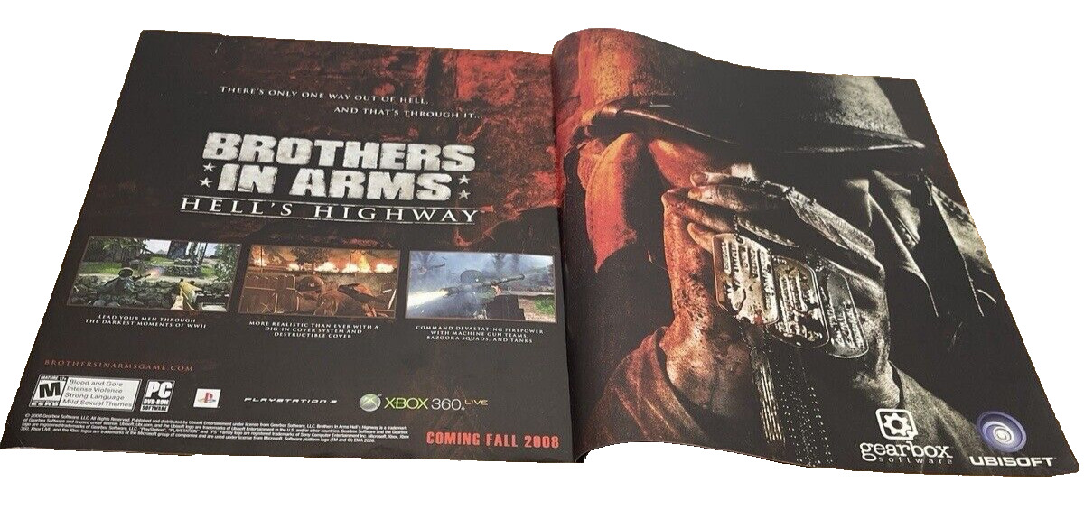 Brothers in Arms: Hell\'s Highway Xbox 360 PS3 2008 Print Ad/Poster Official Art