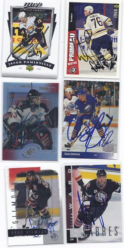 Martin Biron Signed Hockey Card Buffalo 1999 UD SPx