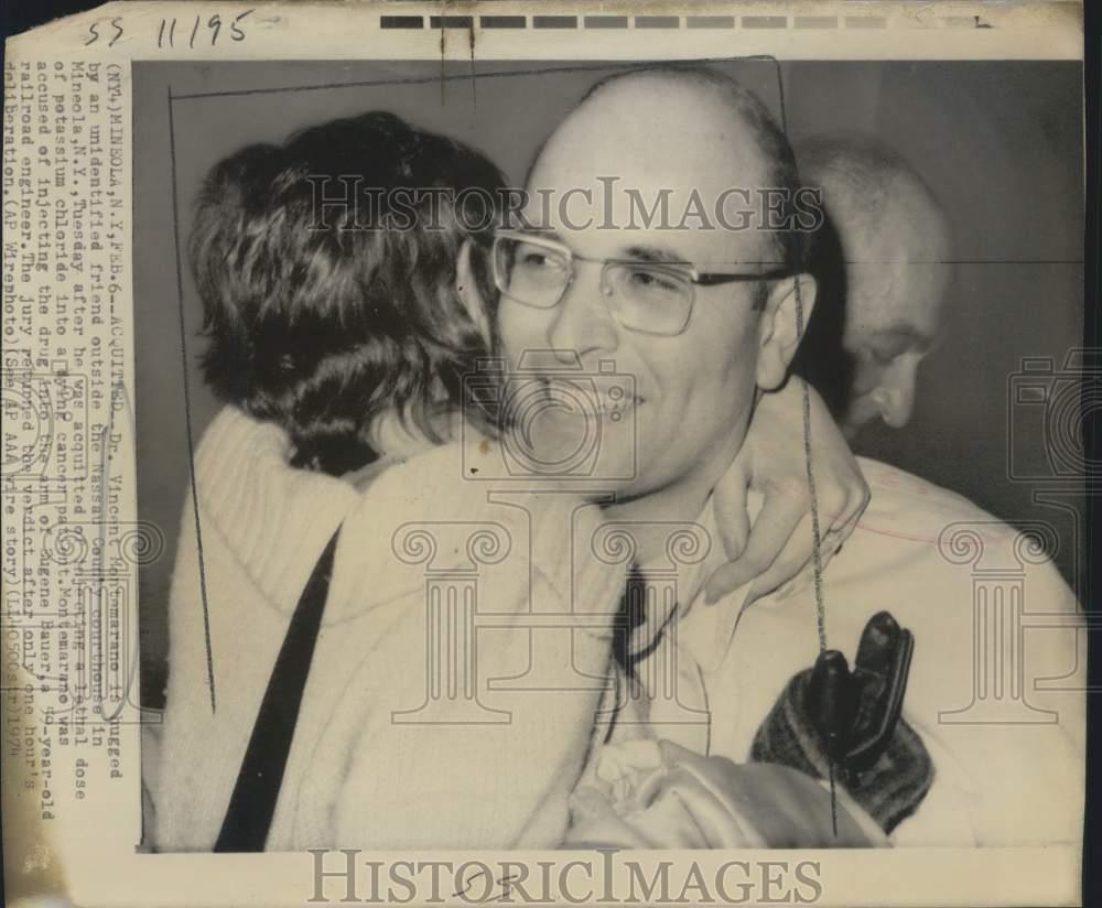 1974 Press Photo Dr. Vincent Montemarano acquitted in death of patient, New York
