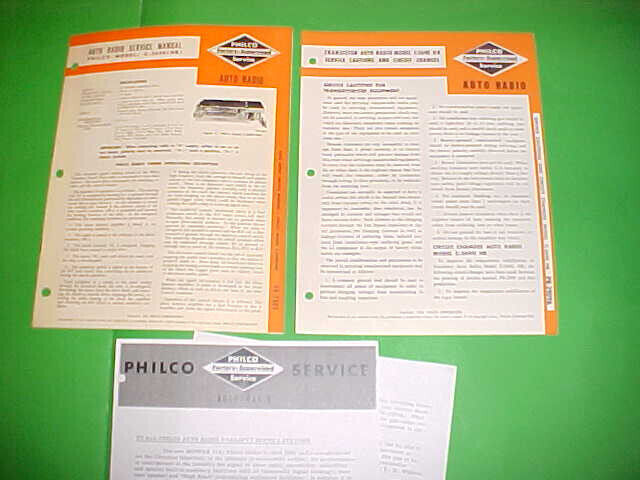 1956 CHRYSLER CROWN IMPERIAL PHILCO RADIO SERVICE MANUAL C-5690(HR) MOPAR 914