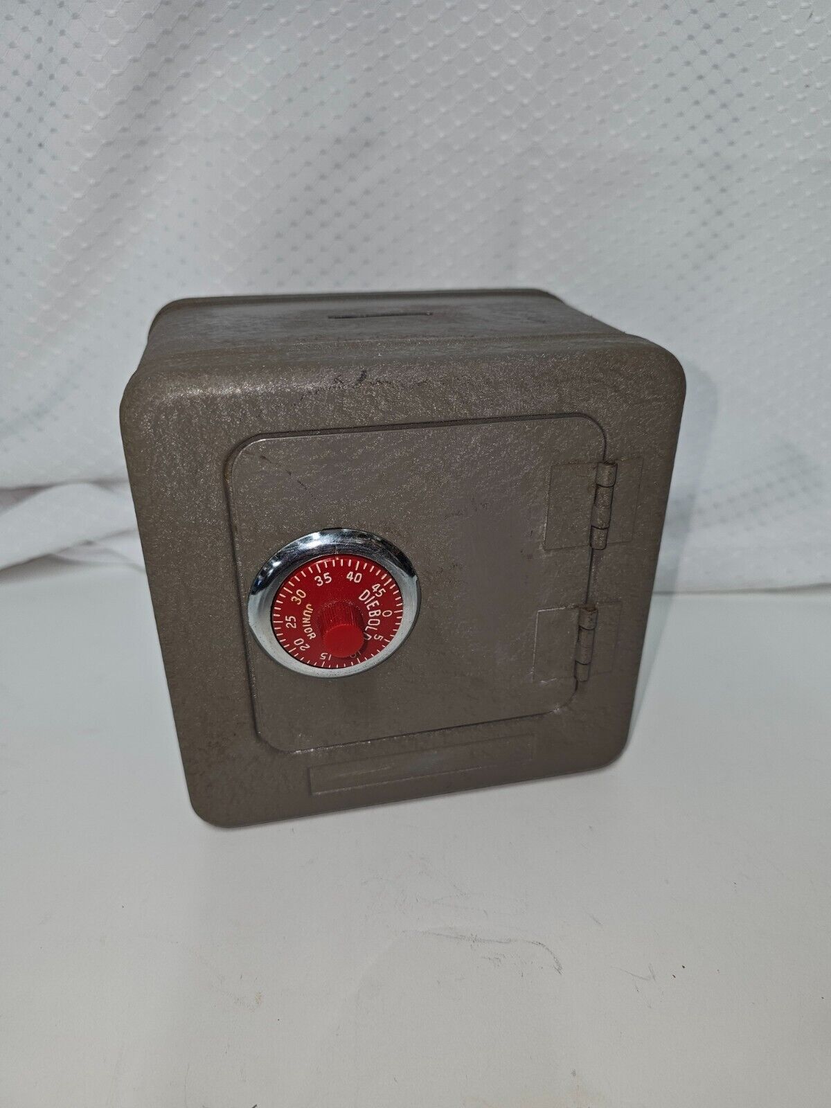 Vintage Diebold Junior Steel Tin Dial Combination Lock Mini Kid\'s Safe Coin Bank