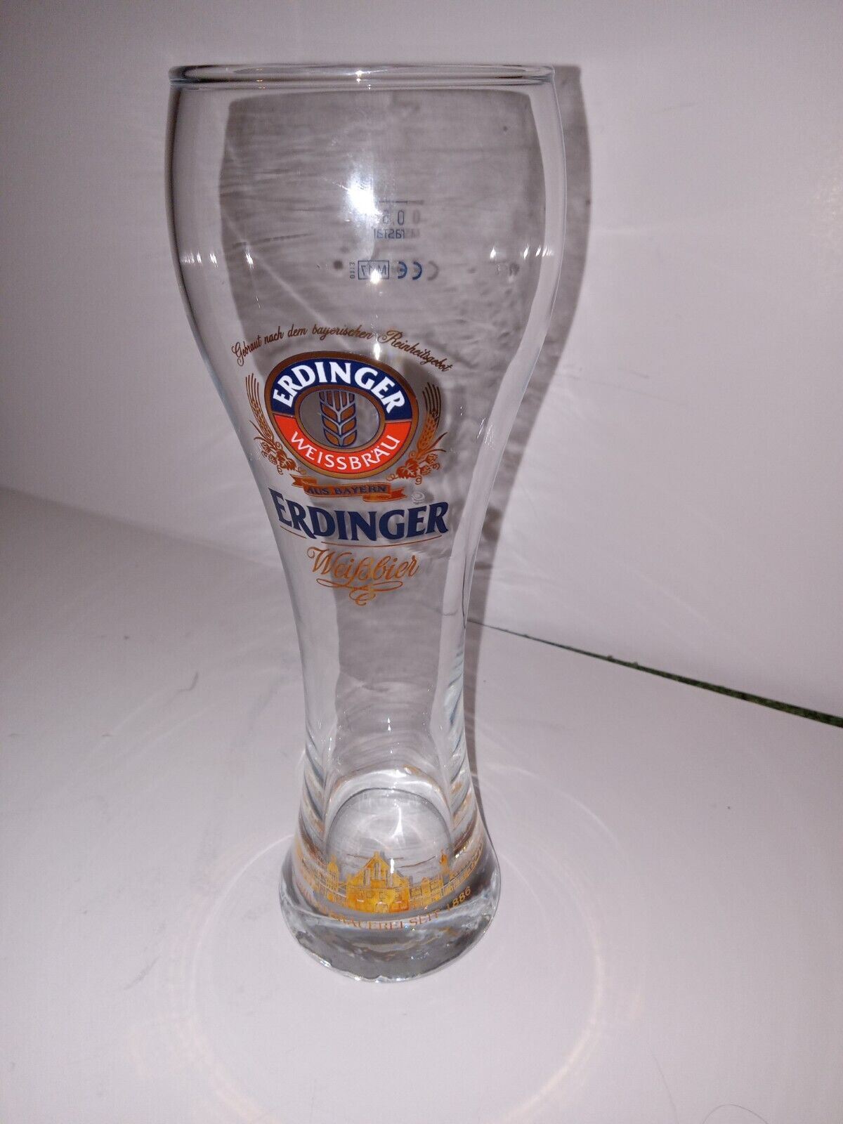 ERDINGER Weissbrau Beer Glass .5 Liter Germany