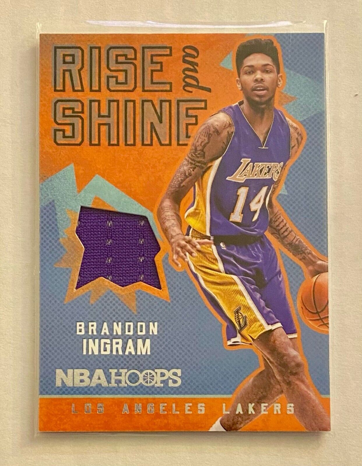 2016-17 Brandon INGRAM HOOPS NBA Memorabilia RISE SHINE #2 Lakers JERSEY