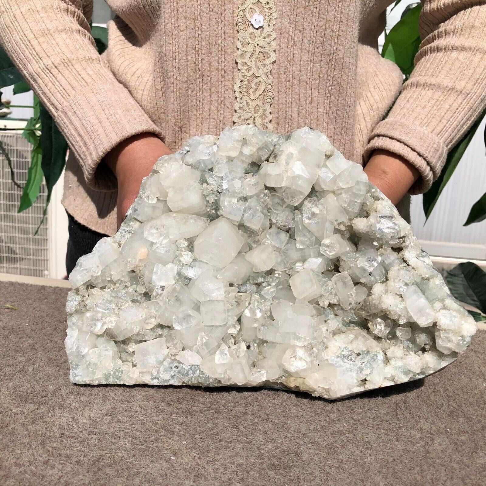 11.8 LB Natural White Calcite Quartz Crystal Cluster Mineral Specimen Healing