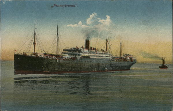 Steamer P.D. Pennsylvania H. W. H. Postcard Vintage Post Card
