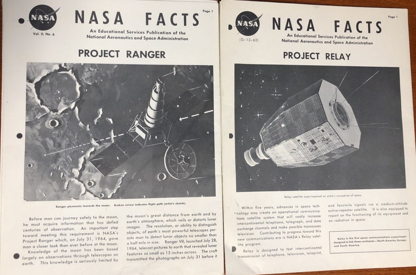 1962-63 NASA FACTS issues for Project Relay & Project Ranger UNCUT
