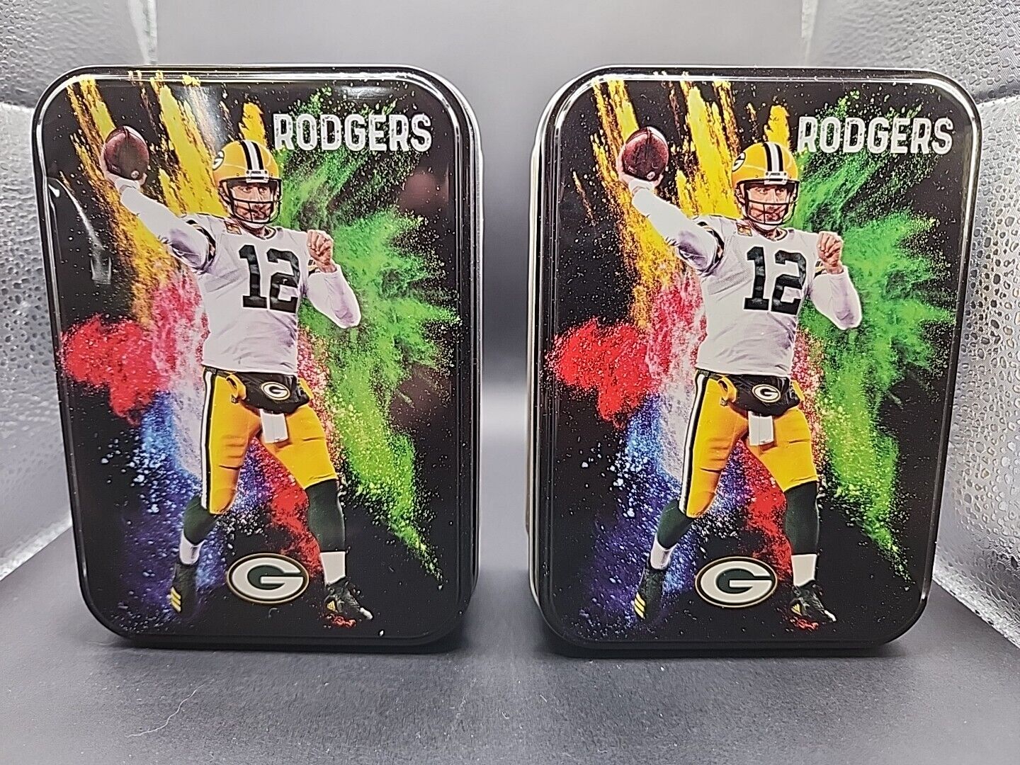 Aaron Rodgers - Green Bay Packers - Two Empty Collectble Tins