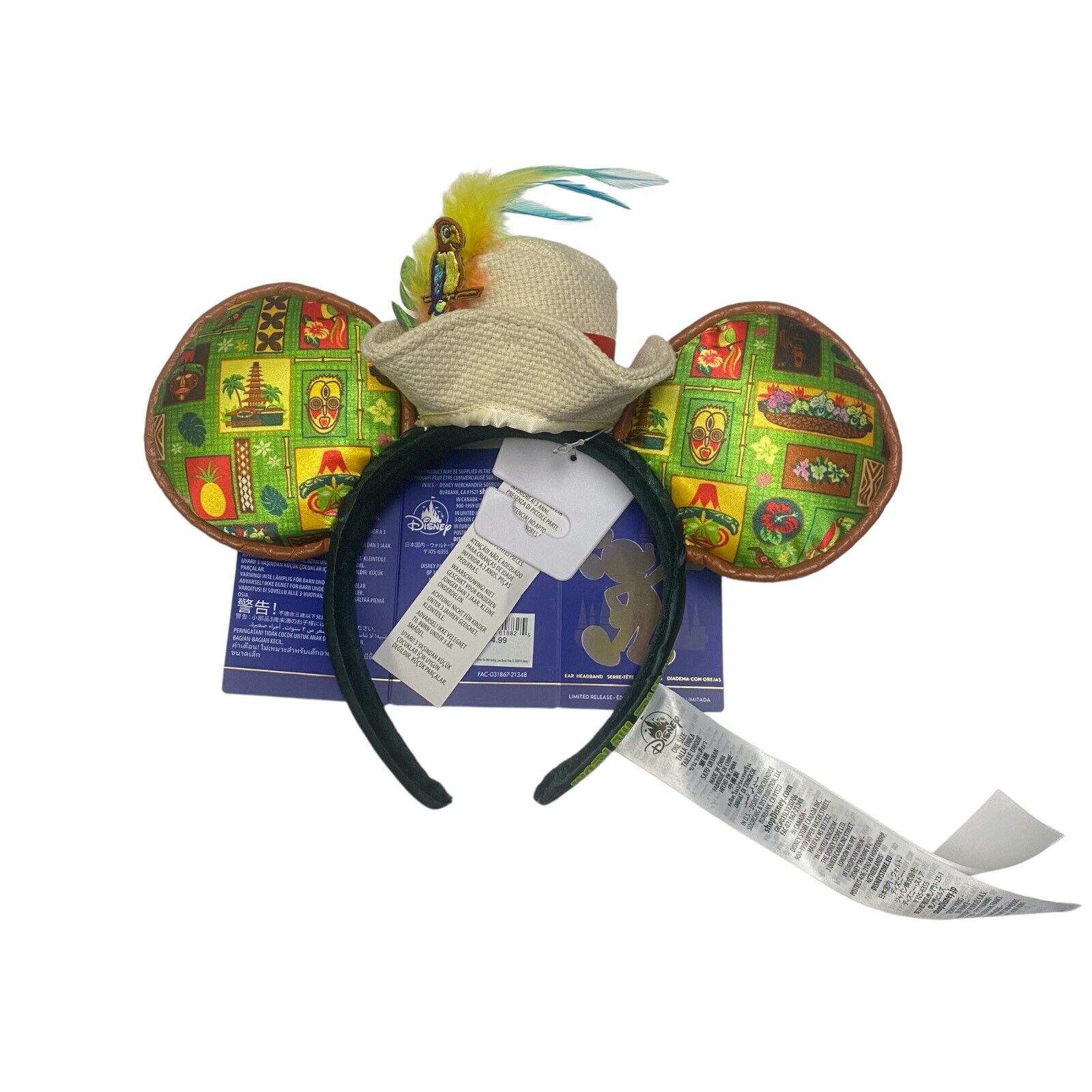 2022 Disney Parks Walt Disney World 50th Enchanted Tiki Room Minnie Ear Headband
