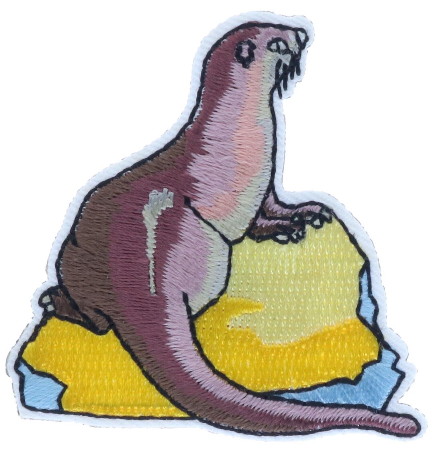 Otter on Rock 2 Inch Embroidered Patch AVA4675 F4D2W