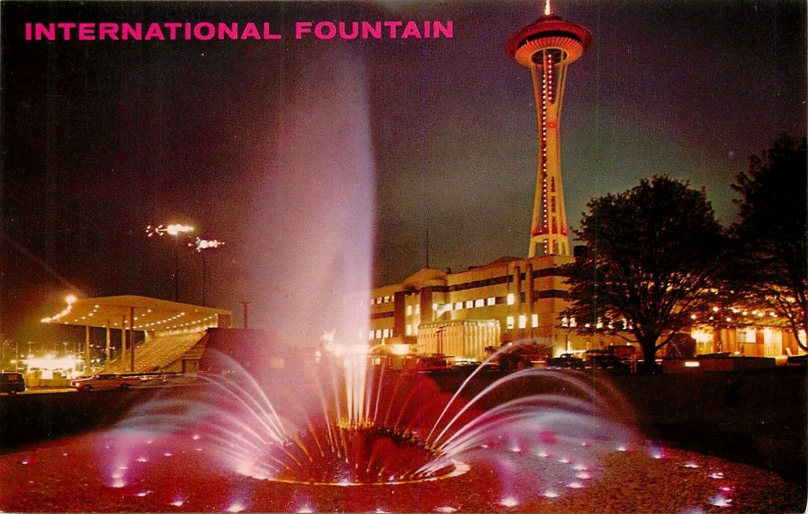 Seattle Washington WA Worlds Fair International Fountain Postcard