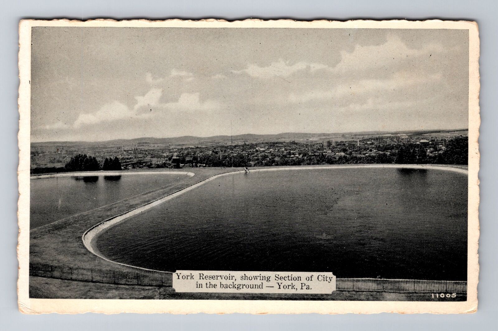York PA-Pennsylvania, Reservoir, City View, Antique Vintage Souvenir Postcard