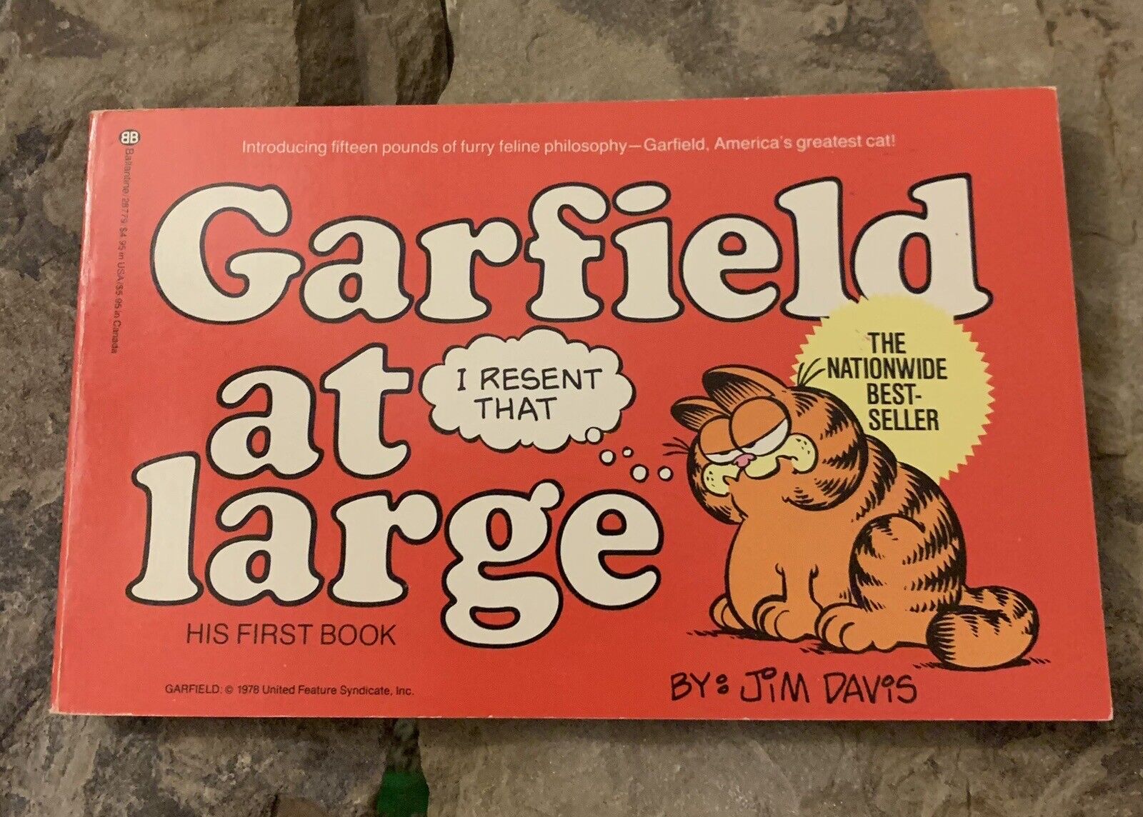 Garfield At Large Vintage Book. Okay Condition 