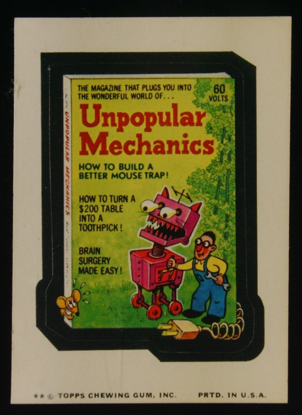 1974 Topps Wacky Packages Series 11 #3 Unpopular Mechanics NM/MT