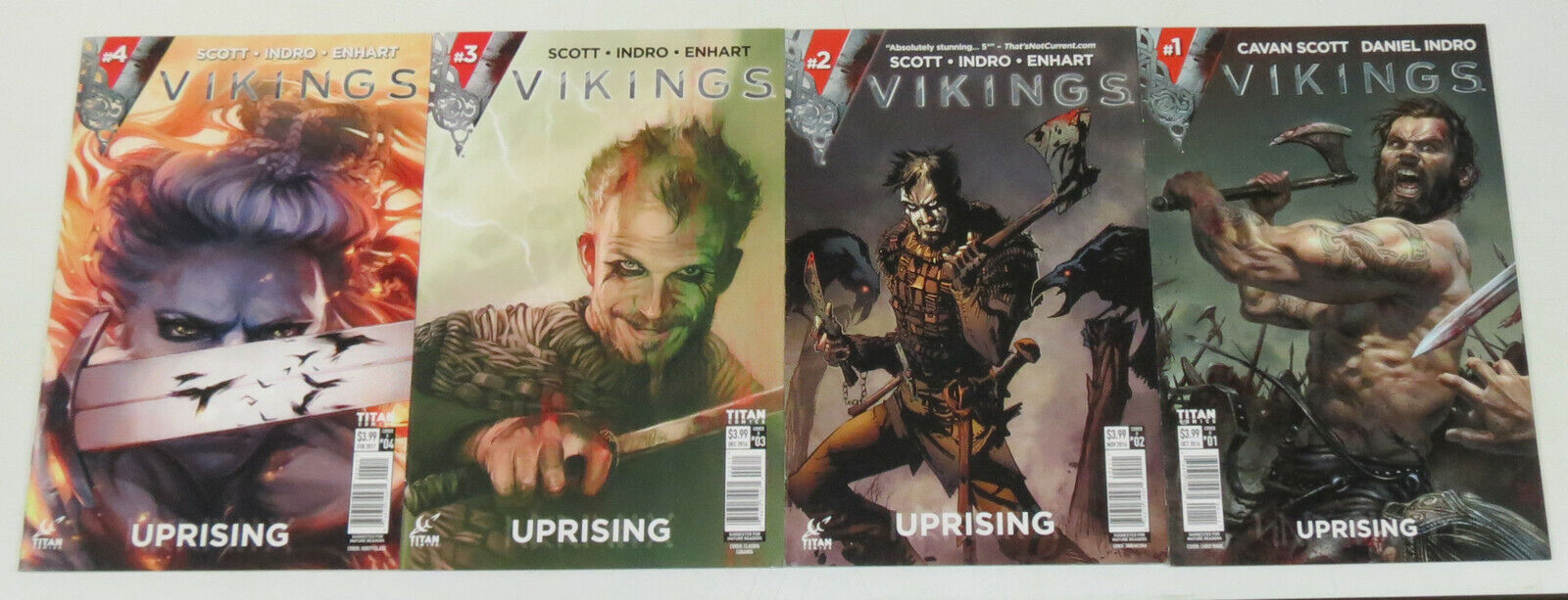 Vikings: Uprising #1-4 VF/NM complete series set during TV show Season 4 Part 1