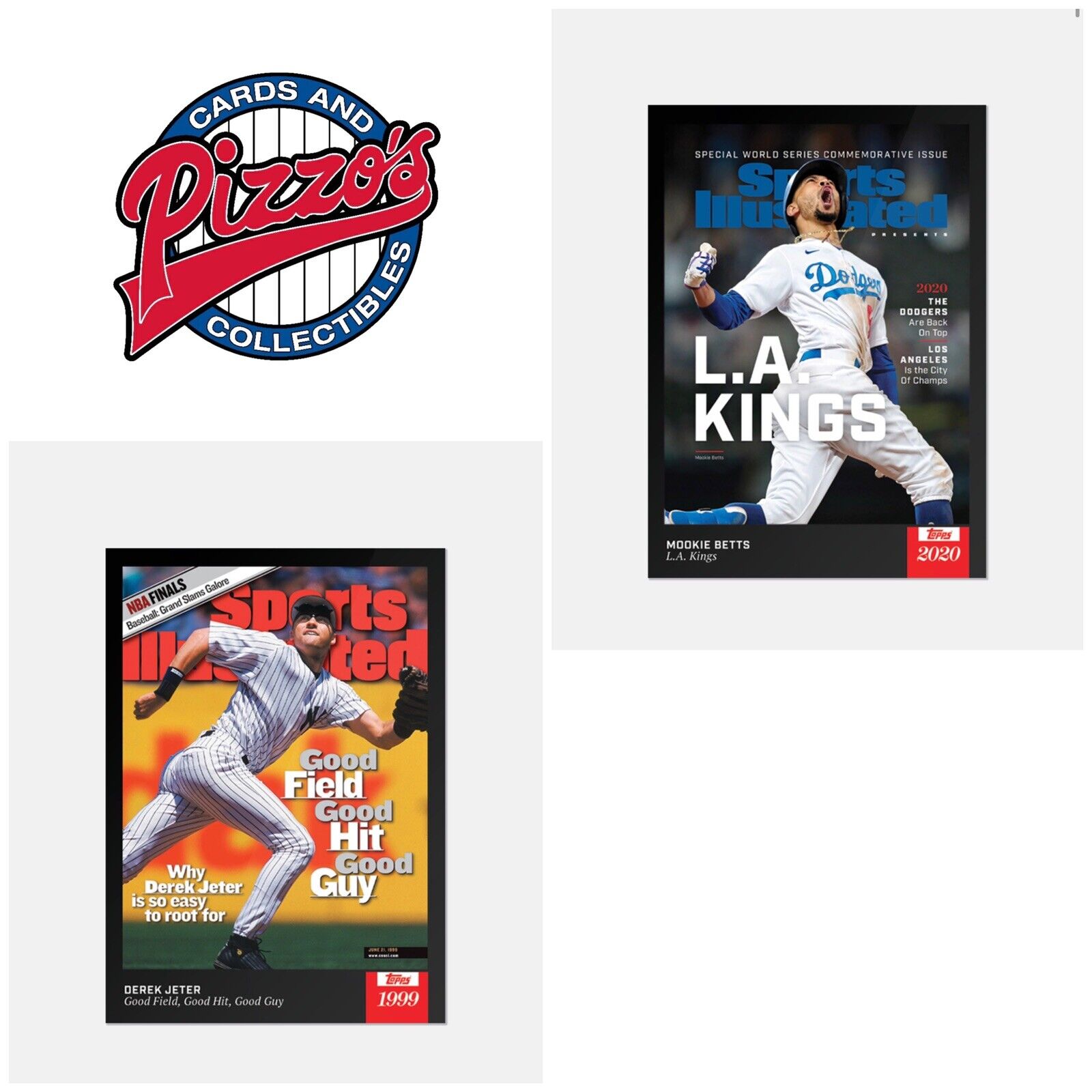 2021 Topps x Sports Illustrated 2-Card Bundle Cards #9-10 Jeter Betts In Hand