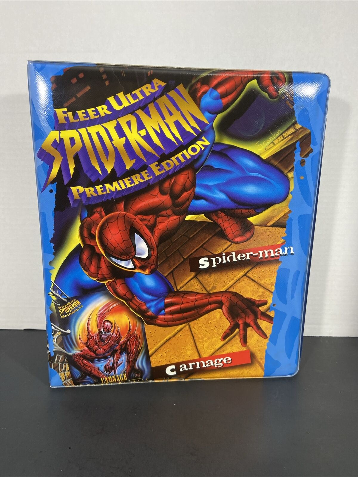 1995 Fleer Ultra Spiderman Premiere Edition 3 Ring Binder ONLY NO CARDS Marvel